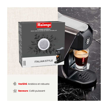 Dosettes de café Italian Style - Machine EOH - MALONGO en promo