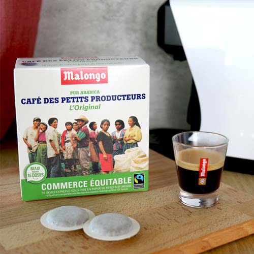 Dosettes de café Les Petits Producteurs- Machine EOH - MALONGO  doses 1,2,3 spresso