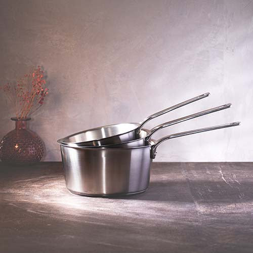 Lot 3 Casseroles Inox Brossé 1826 - CRISTEL