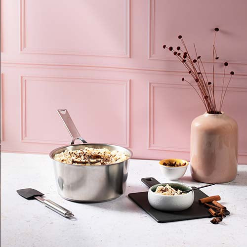 Casserole inox brossé 1826 - CRISTEL poignée fixe