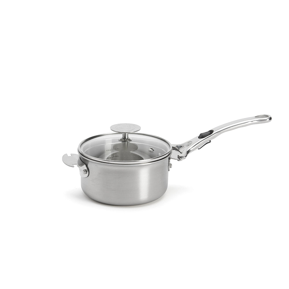 Casserole inox ALCHIMY LOQY DE BUYER avec couvercle et poignée