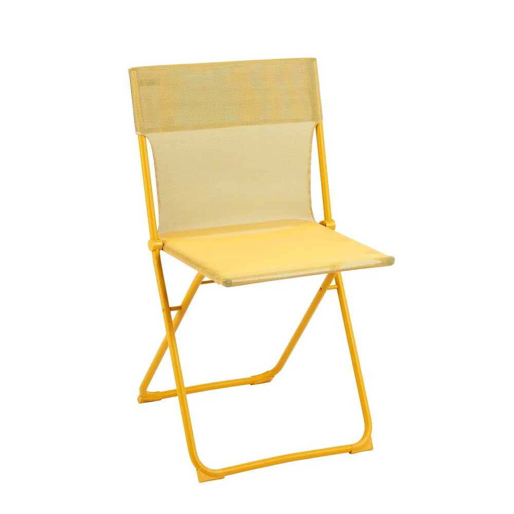 Chaise pliante grand confort ultra compacte - BALCONY II - LAFUMA jaune miel
