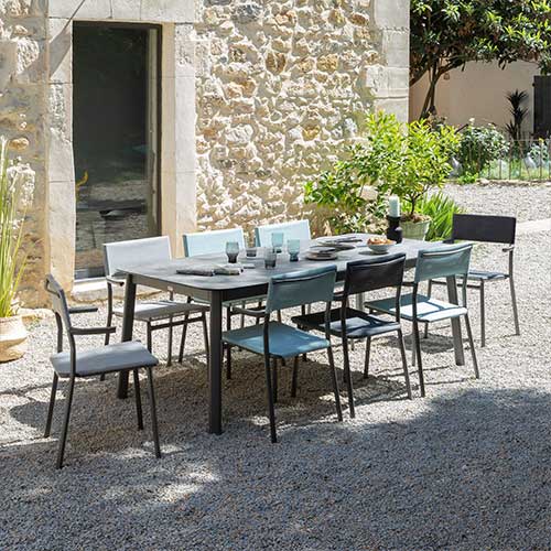 Chaise de jardin Oron avec accoudoir toile Batyline DUO - LAFUMA extérieur fauteuil