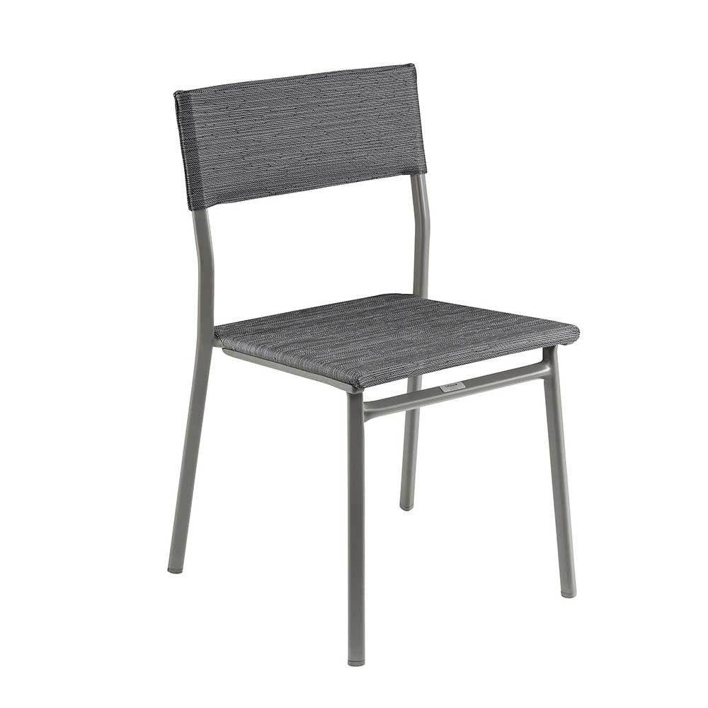 Chaise de jardin Oron toile Batyline DUO - LAFUMA gris obsidian
