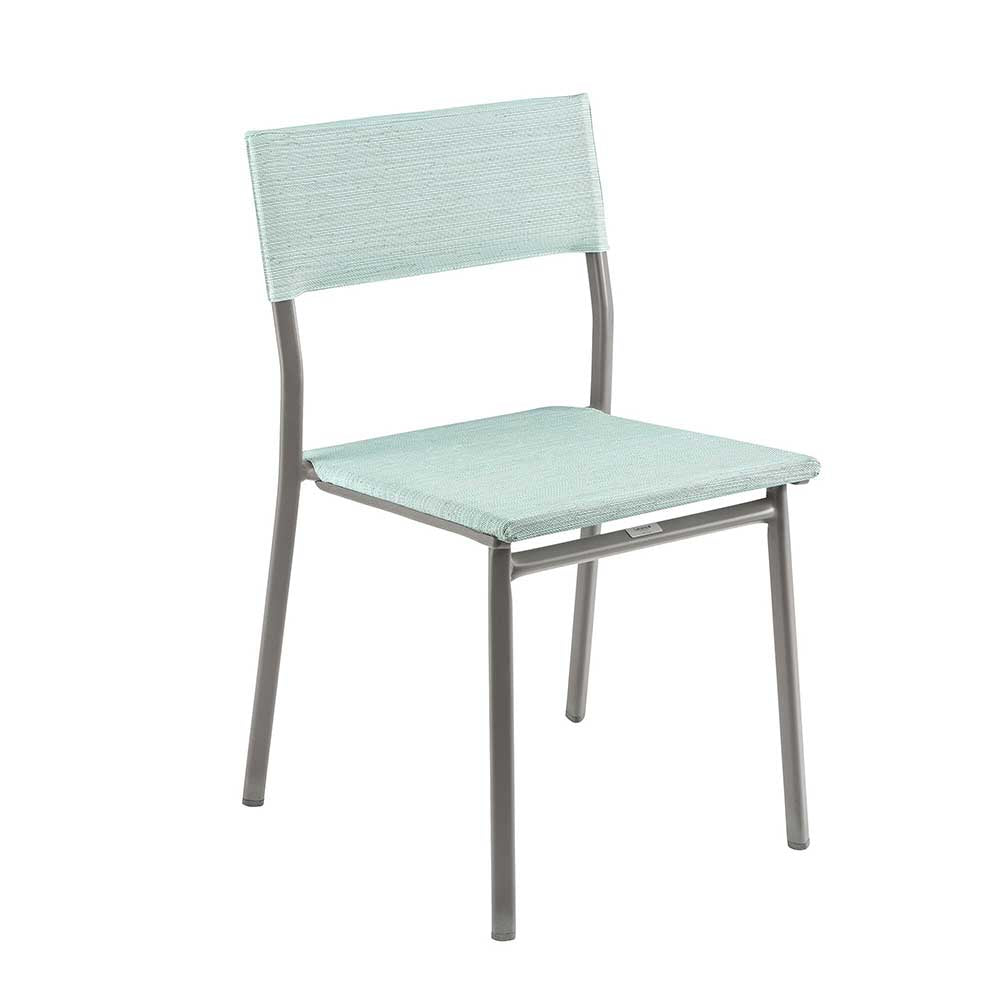 Chaise de jardin Oron toile Batyline DUO - LAFUMA bleu mistral
