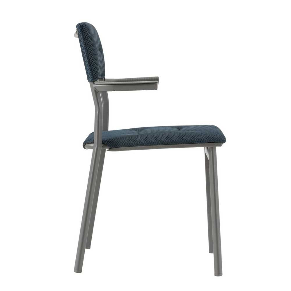Chaise de jardin Oron avec accoudoir toile BeComfort - LAFUMA aluminium