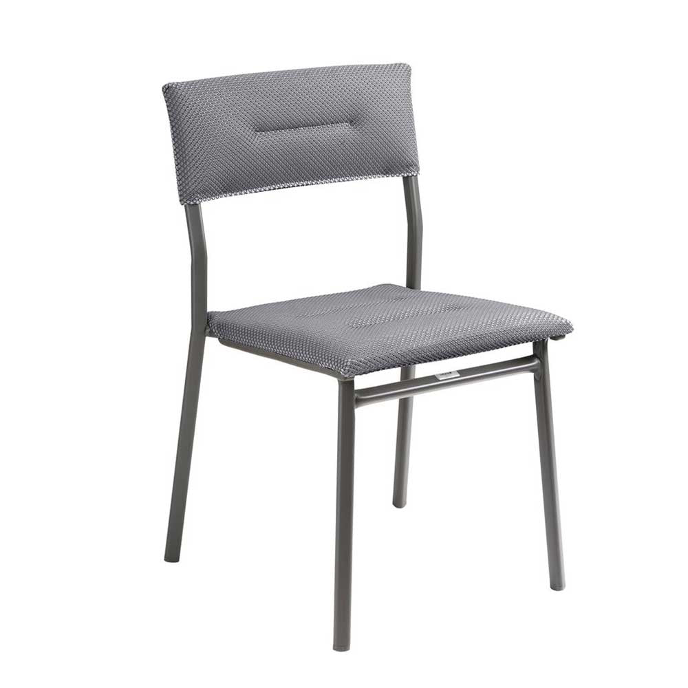 Chaise de jardin Oron toile BeComfort - LAFUMA silver gris argent