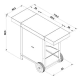 Chariot OSCAR inox pour plancha - ENO