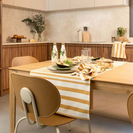 Jeté de table TISSU COTON ADOUR Curry - ARTIGA