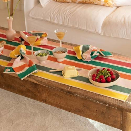 Décoration fête rayures couleur GARLIN Melon - ARTIGA