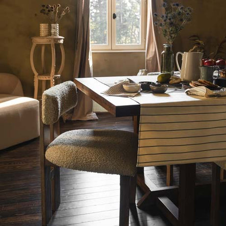 Jeté de table SAUVELADE  écru - ARTIGA 100 % coton