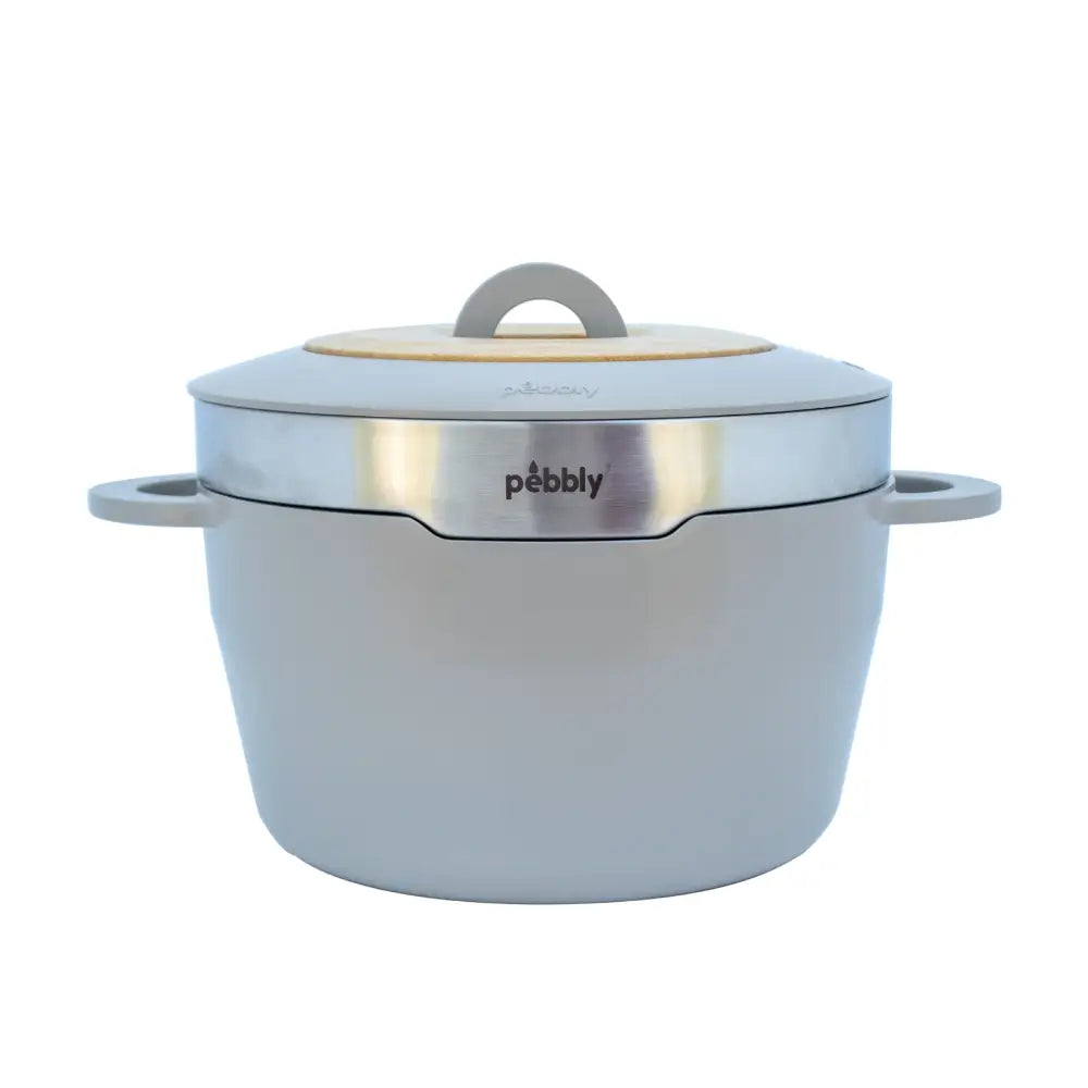 Cocotte céramique multifonction Pebbly 24 cm Greige