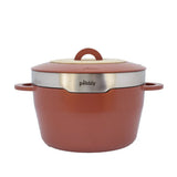Cocotte céramique multifonction Pebbly 24 cm Terracotta