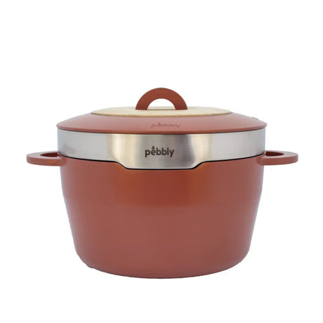 Cocotte céramique multifonction Pebbly 24 cm Terracotta