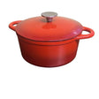 Cocotte en fonte ronde rouge - BAUMALU