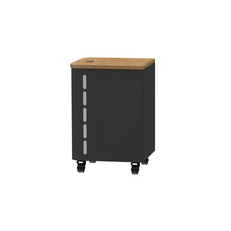Coffre à granulés Fjord Simple Noir - LE MARQUIER pellet rangement compact design 
