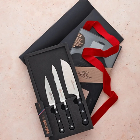 Coffret de 3 couteaux de cuisine IDÉAL LION SABATIER dans son coffret cadeau