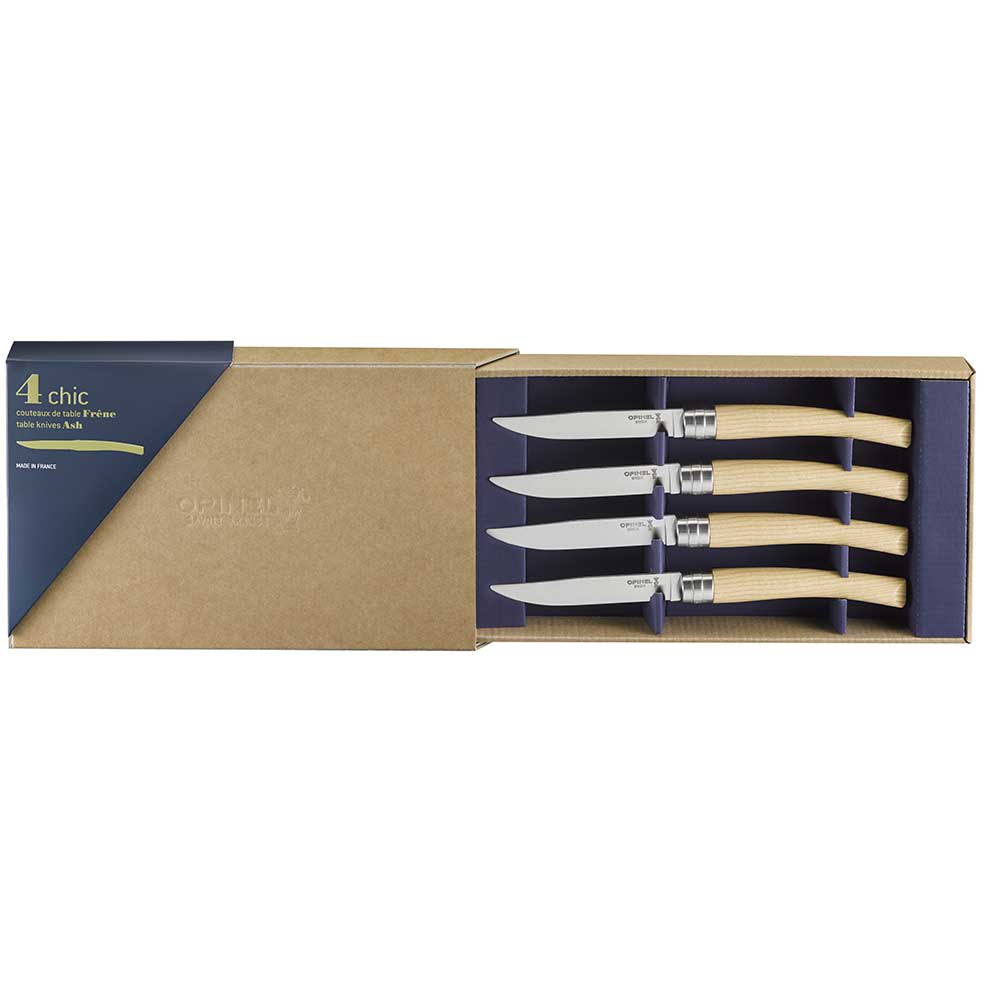 Coffret de 4 couteaux de table Table Chic Frêne – OPINEL en promotion