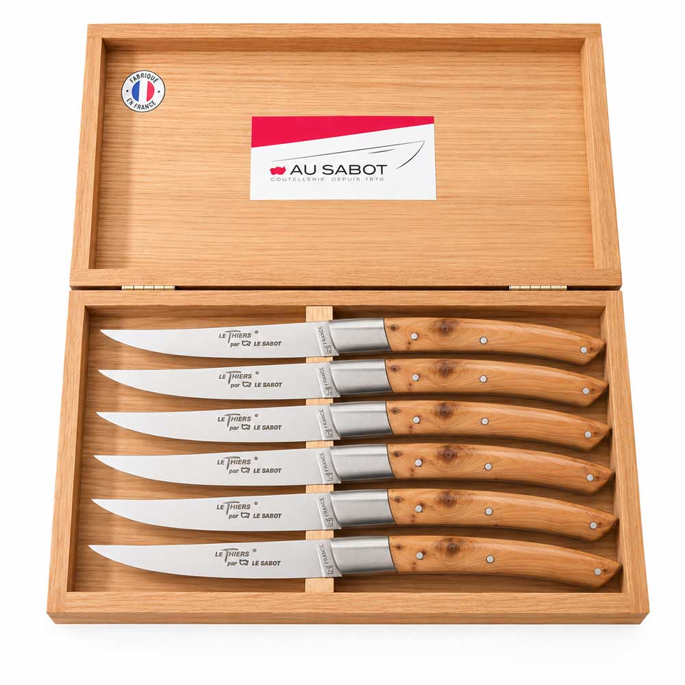 Coffret 6 couteaux Prestige Le Thiers Manche Genévrier - Au Sabot