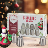 Coffret 8 douilles inox Noël - GOBEL