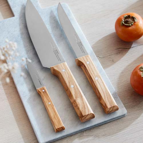Coffret Trio Parallèle Olivier - OPINEL couteau de cuisine