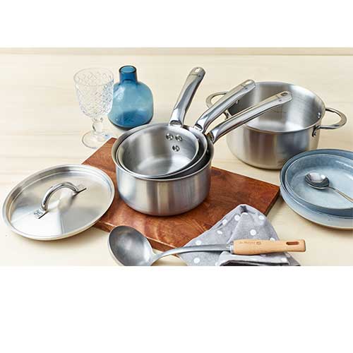 Collection ALCHIMY de DE BUYER: poêles, casseroles, sauteuses et couvercles en promotion sur Le Comptoir de France