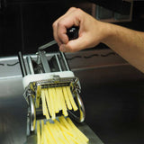 Coupe-Frites Professionnel inox sur socle inox - couteau inox + poussoir 10mm - Louis Tellier en stock