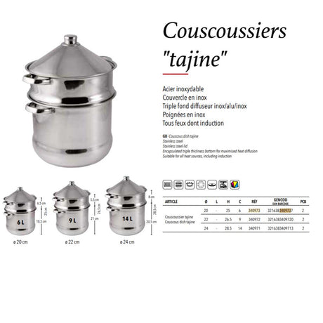 Couscoussier Tajine inox - BAUMALU en promo