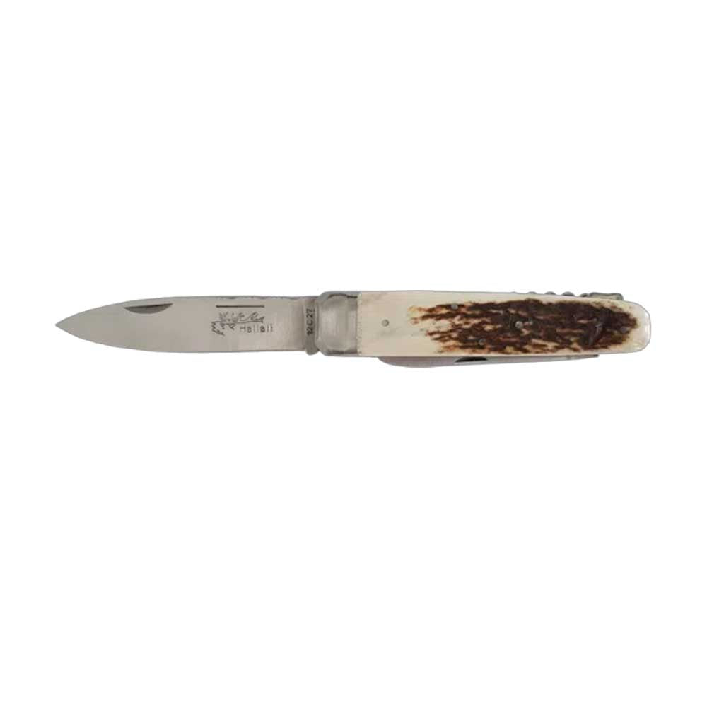 Couteau pliant Hallali Bois de cerf 3 pièces - DOURIS CHASTEL tire-bouchon scie