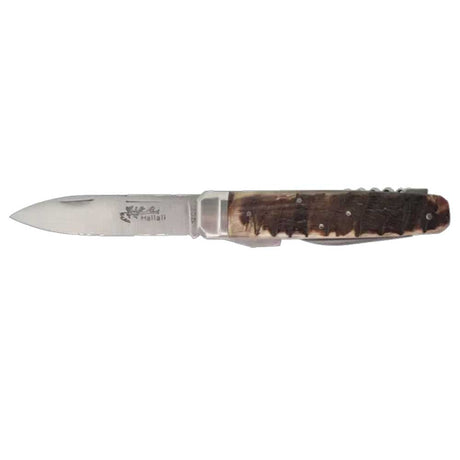 Couteau pliant Hallali Corne de bélier 4 pièces - DOURIS CHASTEL couteau de chasse