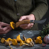 Couteau n°8 Inox Champignon - OPINEL brosse nettoyante