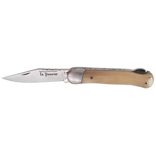 Couteau pliant Le Pionnier Chasse Pointe de corne blonde 1 pièce - DOURIS CHASTEL