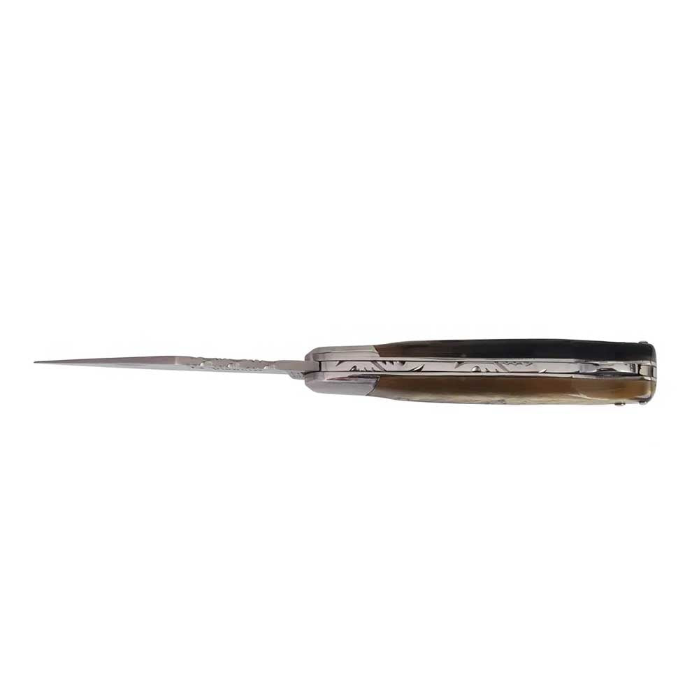 Couteau pliant Le Pionnier Chasse Corne de Bélier 1 pièce - DOURIS CHASTEL mitre ornée