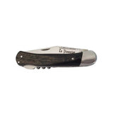 Couteau pliant Le Pionnier Chasse Croûte de buffle 3 pièces - DOURIS CHASTEL tire-bouchon ouvre-boite- décapsuleur