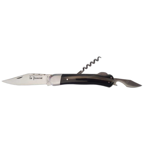 Couteau pliant Le Pionnier Chasse Pointe de corne blonde 3 pièces - DOURIS CHASTEL