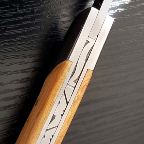 Couteau pliant Styl'Ver avec tire-bouchon et Etui en cuir OFFERT - GOYON-CHAZEAU 