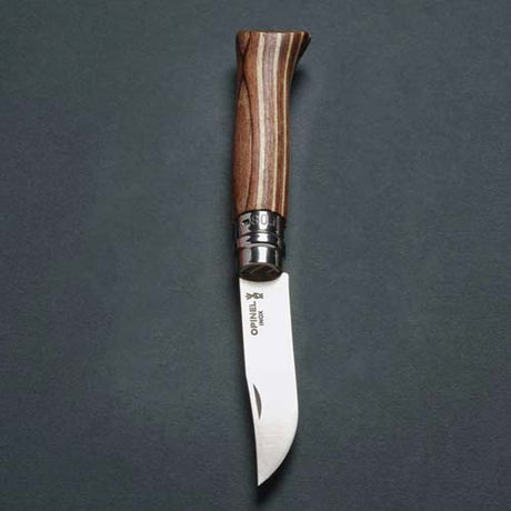 Couteau pliant n°8 Bouleau Lamelle Brun - OPINEL couteau de poche luxe