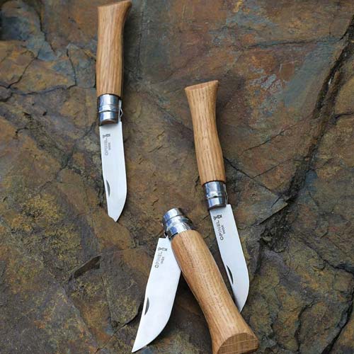Couteau pliant n°8 Inox Chêne - OPINEL bois manche opinel