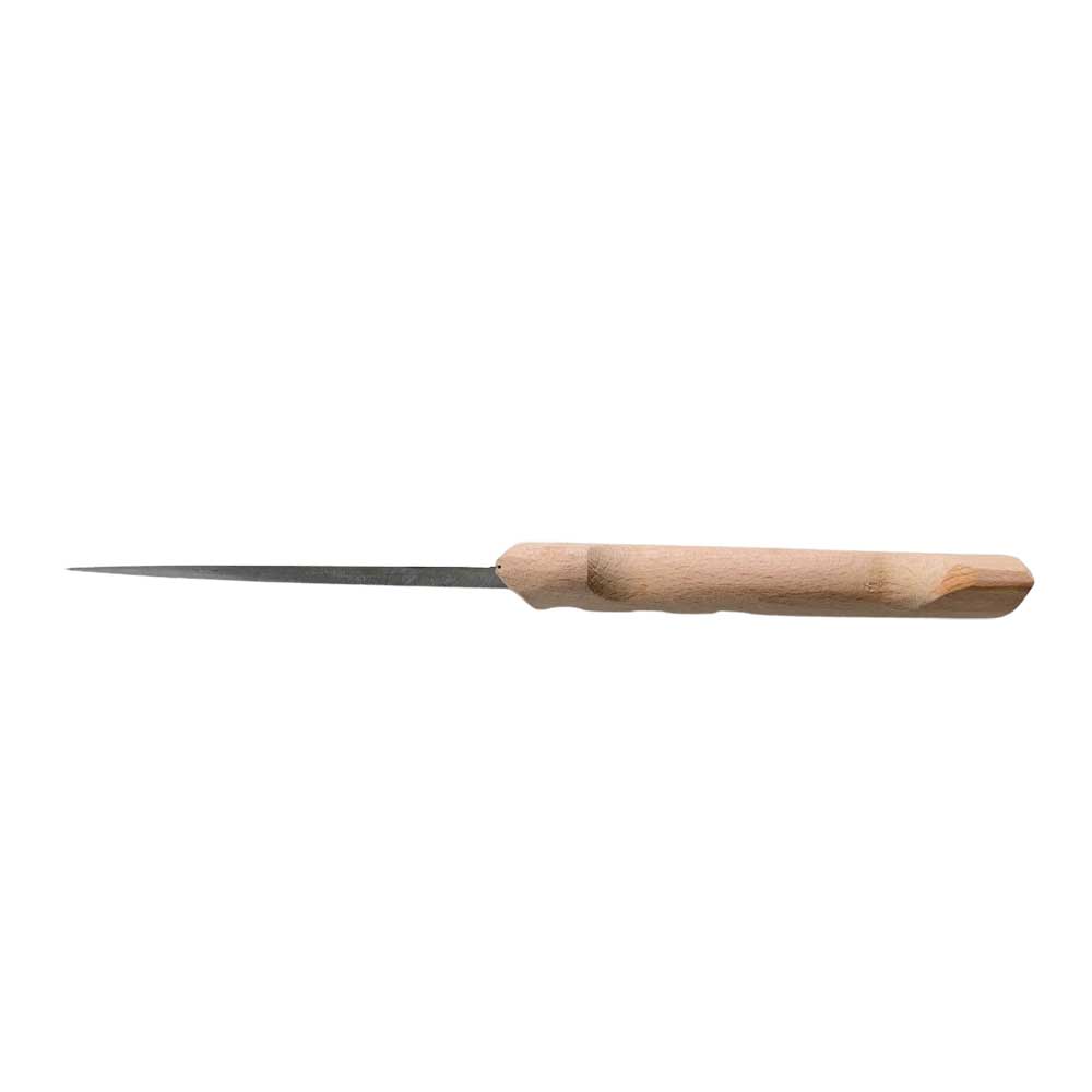 Couteau Saigner 11 cm Lame Carbone Manche en Hêtre - AU NAIN