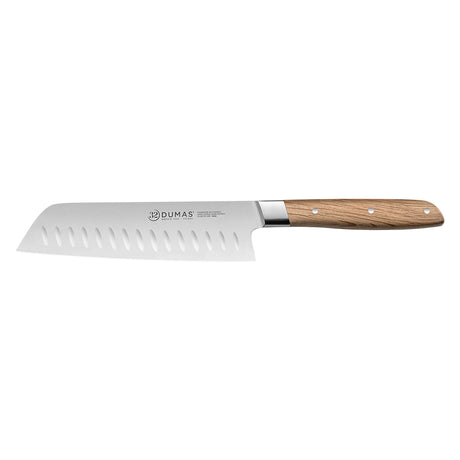 Couteau Santoku Signature 18 cm 32 DUMAS avec manche en chêne vert