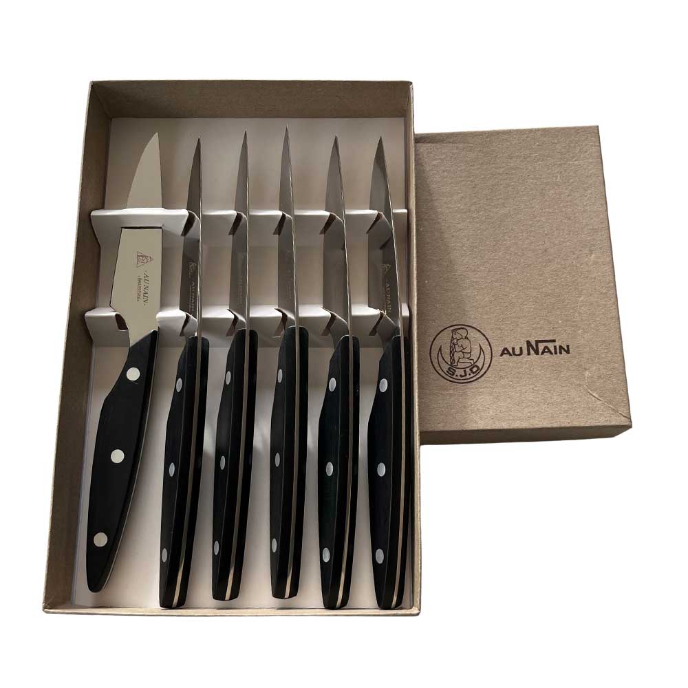 Coffret de 6 couteaux à steak Brasserie Lame à dent - Au Nain