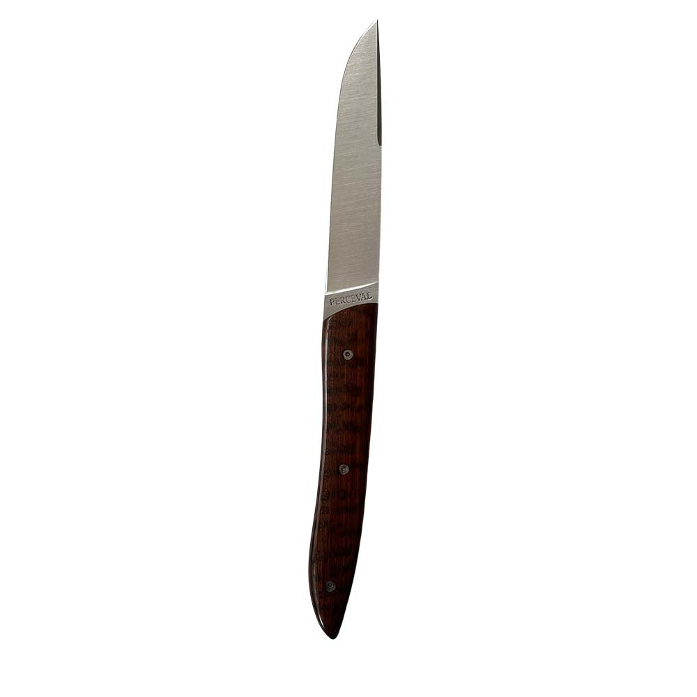 Couteau de table UBAC - bois d'amourette - PERCEVAL manche en bois exotique