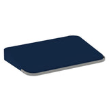 Couvercle bleu navy pour plancha ENOSIGN 80 - ENO, design extra-plat, en acier galvanisé thermolaqué, conçu pour protéger et maintenir au chaud.