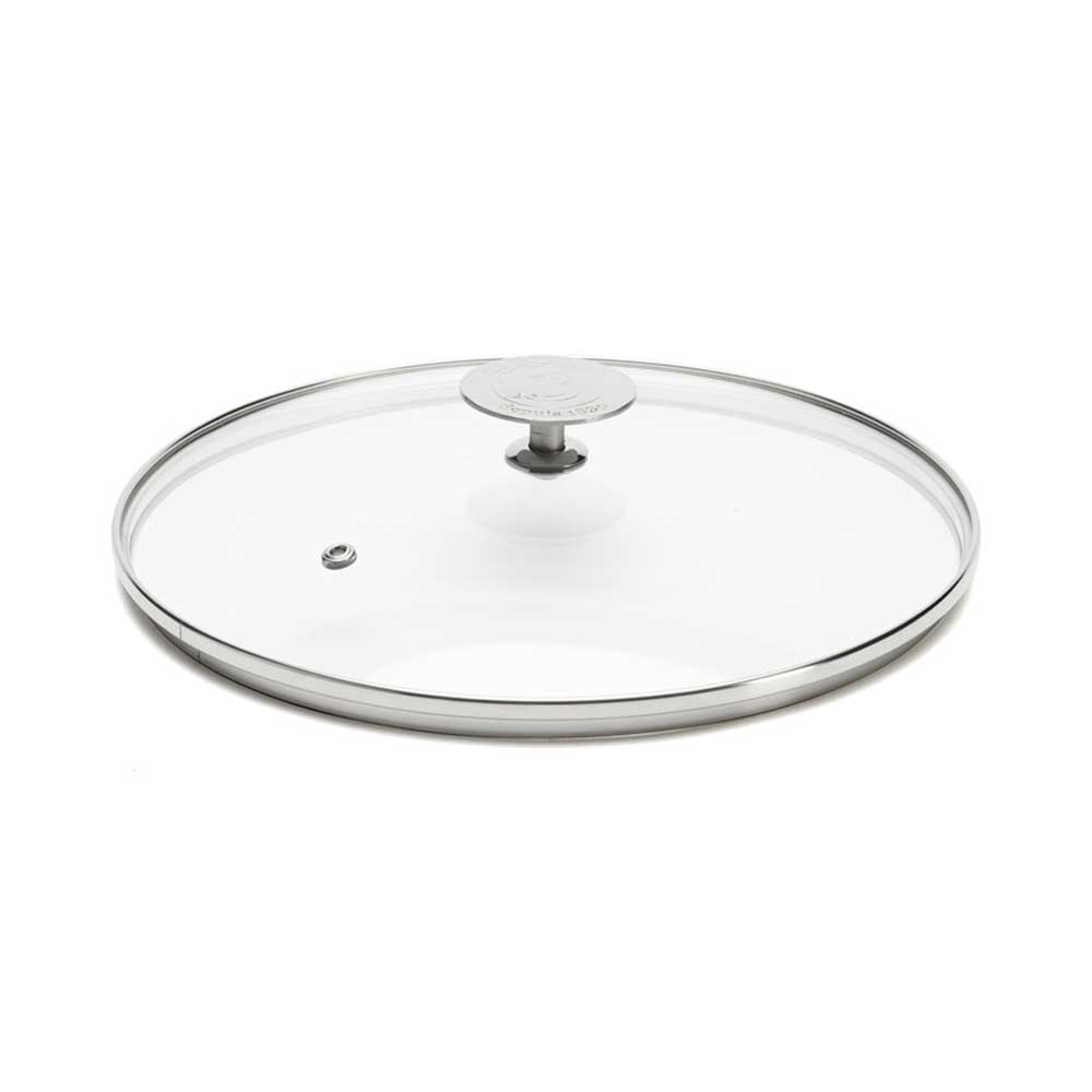 Couvercle en verre avec Pontet inox 28cm - DE BUYER
