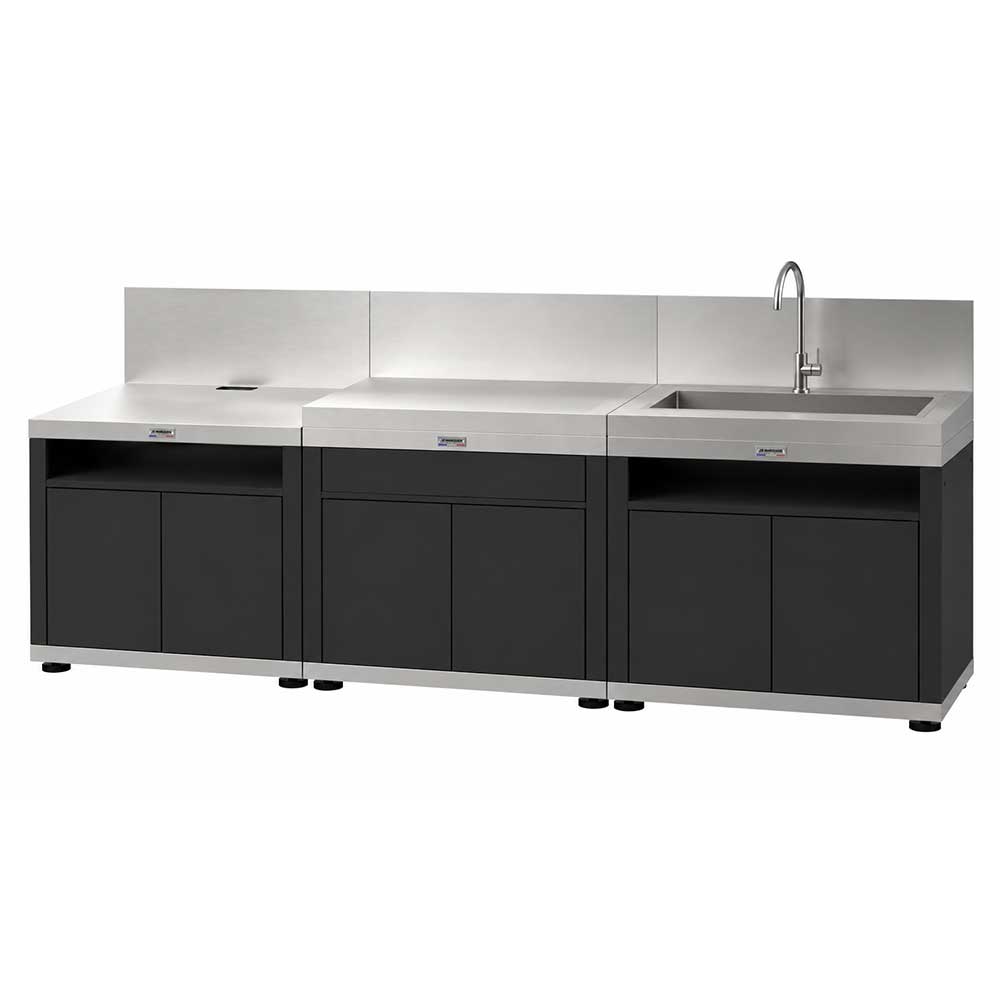 Cuisine 3 Eléments avec Crédence Duo - LE MARQUIER promotion