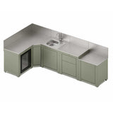 Cuisine COMFORT 5 Modules Vert Sauge - ENO en promo