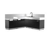 Cuisine d'Angle 5 Eléments avec Crédence Duo - LE MARQUIER