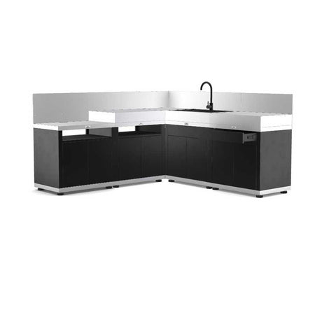 Cuisine d'Angle 5 Eléments avec Crédence Duo - LE MARQUIER