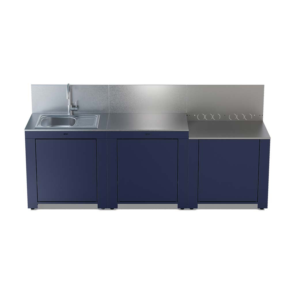 Cuisine CLASSIC 3 Modules Bleu Navy - ENO matériaux robustes cuisine extérieure