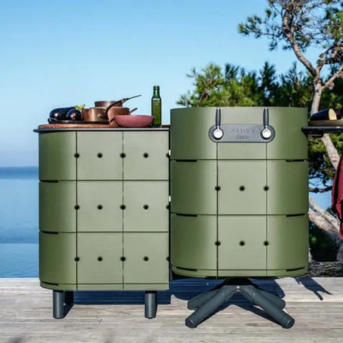 Cuisine Duo LULU Grill Gaz + meuble JEAN - ALUVY mer jardin terrasse